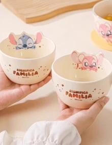 天使系列陶瓷碗，可爱天使卡通图案，陶瓷材质，色彩柔和，赏心悦目，可叠放稳固，防滑防撞，底部防滑耐刮，易于清洁，适合日常使用、家庭聚会和温馨时光。是史迪奇粉丝、卡通爱好者、年轻女性、学生、上班族和家长的理想之选。 - 安琪 - 查看 9