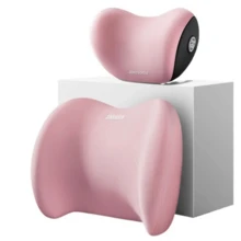 Car Headrest Neck Support Cotton Lumbar Protector Waist Cushion For Car - Pink - View 1