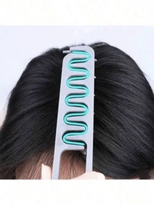 1pc Volumizing Wide-Tooth Comb - Suitable For Men, Fluffy Texture, Made Of ABS Plastic With Textured Handle, Fits All Hair Types, Great For Household Use - A - View 6