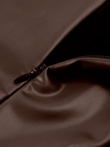 2026春夏新款PU皮连衣裙 | 女士咖啡棕色褶皱修身迷你连衣裙 | 无袖优雅廓形 | 适合婚礼宾客、约会之夜和时尚办公穿着 | 也可作为女士新年派对礼服 - 咖啡棕 - 查看 12