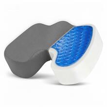 Office Chair Seat Cushion, Cooling Gel Enhanced Memory Foam Cushion For Long Sitting - Back, Sciatica, Coccyx, Tailbone Pain Relief Pillow - For Office, Gaming, Car, Wheelchair - 淺灰色 - 查看 8
