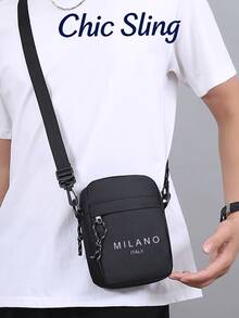 Fashionable Multi-Functional Large Capacity Nylon Shoulder Bag, Suitable For Work, Coin Purse, Phone Pouch, Easter ,City Bag - Black - View 5