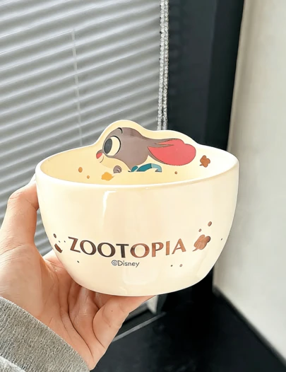 Judy Ceramic Bowl, Adorable Judy Cartoon Pattern, Ceramic Material, Soft Colors Stimulate Appetite, Stackable And Stable, Anti-Slip And Anti-Collision, Non-Slip And Scratch-Resistant Bottom, Easy To Clean, Suitable For Daily Use, Family Gatherings, Cozy Moments, Cartoon Enthusiasts, Young Women, Students, Office Workers, Parents, Etc.