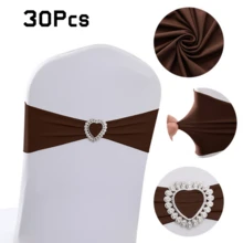 1-100 Stücke elastische Stuhlrückenbezüge mit Schnallenverschluss, Schleifendesign ohne Binden, geeignet zum Dekorieren von Stühlen bei Geburtstag, Hochzeit, Abschlussfeier, Willkommensparty, Hotel-Konferenzsaal, Auditorium - Verschiedenfarbig - Übersicht 51