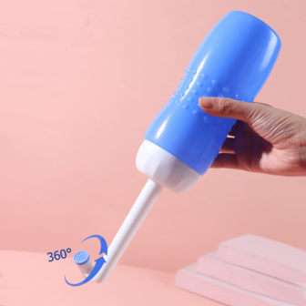 Portable Peri Bottle For Postpartum & Perineal Care, Handheld Bidet Perfect For Personal Hygiene Cleaning & Travel Friendly, 17oz/500ml,Punch Can Rotate 360 Degrees