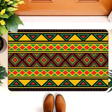 1/2/3 piezas Alfombras de cocina estilo bohemio, de material de poliéster con patrón geométrico colorido, adecuadas para cocina, baño, entrada, jardín exterior, decoración de fiestas, alfombrillas de cocina, felpudos, decoración del hogar - Multicolor - Ver 6