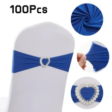 1-100 Stücke elastische Stuhlrückenbezüge mit Schnallenverschluss, Schleifendesign ohne Binden, geeignet zum Dekorieren von Stühlen bei Geburtstag, Hochzeit, Abschlussfeier, Willkommensparty, Hotel-Konferenzsaal, Auditorium - Verschiedenfarbig - Übersicht 34