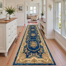 1pc Royal Palace Style Corridor Runner Rug - Lightweight Luxurious High-End Decorative Carpet Designed For High-Traffic Indoor Areas - Multicolor - View 32