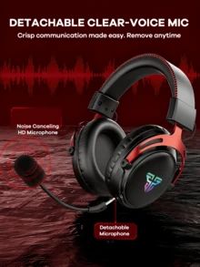 FANTECH Wired Gaming Headset, 7.1 Surround Sound, USB Gaming Headphones , Wired Headset For Game, Black - Black - View 6