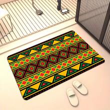 1/2/3 piezas Alfombras de cocina estilo bohemio, de material de poliéster con patrón geométrico colorido, adecuadas para cocina, baño, entrada, jardín exterior, decoración de fiestas, alfombrillas de cocina, felpudos, decoración del hogar - Multicolor - Ver 7