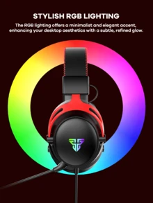 FANTECH Wired Gaming Headset, 7.1 Surround Sound, USB Gaming Headphones , Wired Headset For Game, Black - Black - View 10