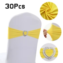 1-100 Stücke elastische Stuhlrückenbezüge mit Schnallenverschluss, Schleifendesign ohne Binden, geeignet zum Dekorieren von Stühlen bei Geburtstag, Hochzeit, Abschlussfeier, Willkommensparty, Hotel-Konferenzsaal, Auditorium - Verschiedenfarbig - Übersicht 72