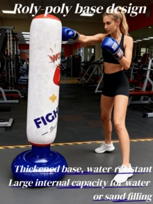 Bao đấm hơi, bao đấm đứng độc lập, bao đấm tập trung, thích hợp cho luyện tập Karate, Taekwondo, bao đấm giảm căng thẳng. - Đỏ - Xem 5