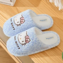 SANRIO Dép bông Hello Kitty dành cho nữ - Kiểu Hàn Quốc, đế dày, hở mũi, thích hợp cho mùa thu/đông, đi ngoài trời, giày dép, lựa chọn mùa xuân hè, quà tặng cho phù dâu, trang trí phòng ngủ, bãi biển, du lịch, dành cho nam, dành cho nữ, kỳ nghỉ, Ngày Quốc tế Phụ nữ, đồ dùng cần thiết khi đi du lịch, quà cưới, Y2K, phòng ngủ, phụ kiện xe hơi nữ, trang trí nhà bếp, đồ dễ thương. - Nhiều màu - Xem 4