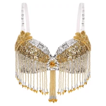1 chiếc áo croptop múa bụng đính sequin dành cho nữ, áo lót đính sequin, thích hợp cho các lễ hội âm nhạc và hộp đêm, có nhiều màu sắc, một cỡ phù hợp với cúp ngực 36/80B. - Nhiều màu - Xem 19
