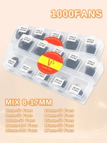 1000 Ventagli di Ciglia Estensioni Ciglia Russe Premade Volume Loose, Lunghezza Mista 6-12D 0,05mm, Base Sottile, Stelo Appuntito - D - Visualizzare 6