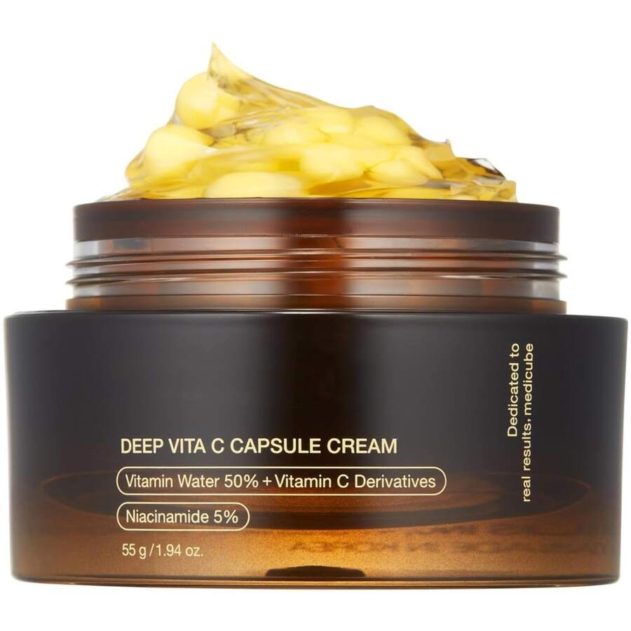 Deep Vitamin C Golden Capsule Facial Moisturizing Cream - Anti-Wrinkle Liposome Capsules, Even Skin Tone, Brighten Complexion - Clear Moisturizing Gel - Korean Skincare 1.94 Oz - Màu Tím - Xem 1