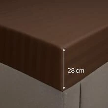 AMOROSA Sheet Sets With Pillowcases - Coffee Brown - View 10