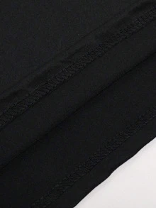Men's Fashion Domineering Rabbit Print Round Neck Short Sleeve Daily Casual Popular T-Shirt - 黑色 - 查看 3
