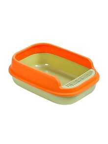 Semi-Open Cat Litter Box With Cleaning Scoop And Sanitary Filter - 青檸色 - 查看 1
