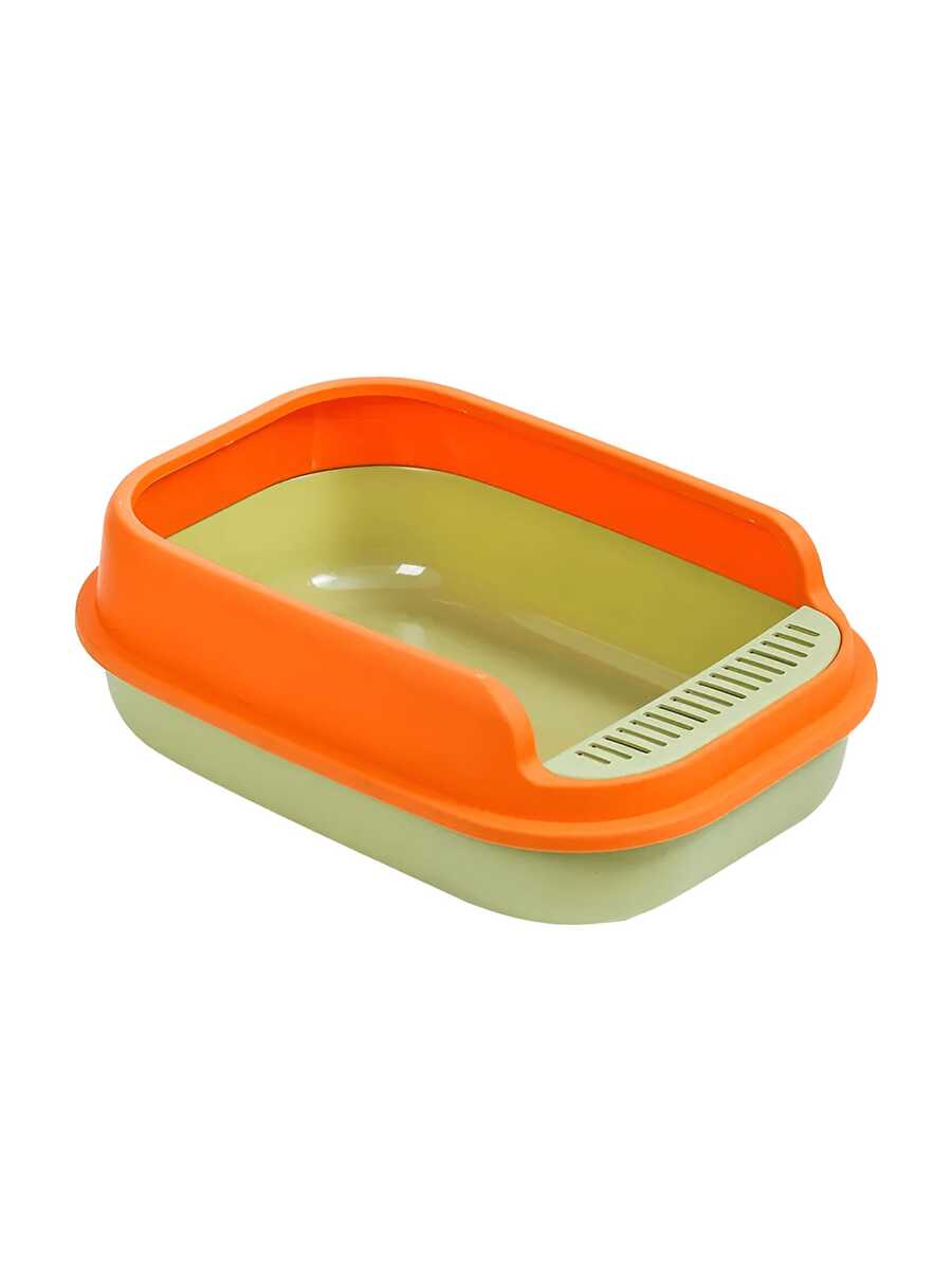 Semi-Open Cat Litter Box With Cleaning Scoop And Sanitary Filter - 青檸色 - 查看 1