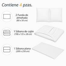 AMOROSA Sheet Sets With Pillowcases - White - View 7