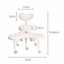 Meditation Chair, Home Office Desk Chair, Cross Leg Chair With Lumbar Support And Adjustable Stool, Multi-Functional Kneeling Chair, Height Adjustable, Yoga Table And Chair Flexible Design For Fidgeters - Black - View 5