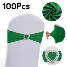 1-100 Stücke elastische Stuhlrückenbezüge mit Schnallenverschluss, Schleifendesign ohne Binden, geeignet zum Dekorieren von Stühlen bei Geburtstag, Hochzeit, Abschlussfeier, Willkommensparty, Hotel-Konferenzsaal, Auditorium - Verschiedenfarbig - Übersicht 27