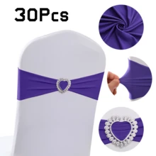 1-100 Stücke elastische Stuhlrückenbezüge mit Schnallenverschluss, Schleifendesign ohne Binden, geeignet zum Dekorieren von Stühlen bei Geburtstag, Hochzeit, Abschlussfeier, Willkommensparty, Hotel-Konferenzsaal, Auditorium - Verschiedenfarbig - Übersicht 74