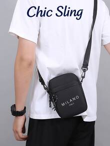 Fashionable Multi-Functional Large Capacity Nylon Shoulder Bag, Suitable For Work, Coin Purse, Phone Pouch, Easter ,City Bag - Black - View 6