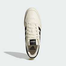 Adidas 阿迪达斯 COURTBEAT 系列轻便耐穿橡胶底休闲低帮运动鞋，米色和黑色配色，KI6783 - 米白黑 - 查看 6