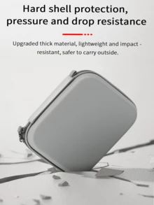 适用于 Insta360 GO Ultra 的中号便携包，采用耐用的 PU 皮革和 EVA 材料制成，有灰色和黑色可选，是旅行摄影、Vlog 和户外探险的理想之选，提供全面保护 | 可容纳并保护 GO Ultra 运动相机及其配件 | 便于携带 | 轻巧便携 - 均碼 - 查看 11