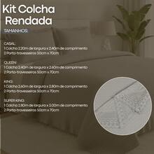 Habitat 3-Piece Lace Bedspread Kit, Double And Queen Size, Delicate Plain - 灰色 - 查看 5
