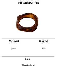 1pc Asymmetrical Semi-Transparent Acrylic Fashion Bracelet, Geometric Design Statement Bracelet, Suitable For Niche Fashion Matching - Bracelet - View 13