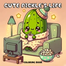 《可爱黄瓜的生活》涂色书，适合成人和青少年，包含迷人的角色和令人愉悦的卡通场景，有助于放松身心（舒适温馨的涂色书）。适合作为礼物送给朋友、情侣和家人，也适合派对、情人节、生日和其他节日。艺术和学习用品，24页，涂色书。 - 20x20cm 24pages - 查看 13