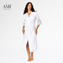 Long Robe Luxury Lace Robe Hobe Women's Hobby - White - View 6