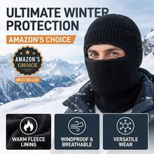 1PC Unisex Winter Knitted Ski Mask – Warm Wool-Blend Windproof Face Cover, Cozy Protective Gear Perfect For Outdoor Sports, Skiing, Snowboarding & Brave Cold-Weather Adventures - màu đen - Xem 7