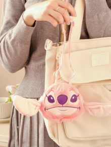 Soft Plush Angel-Shaped Coin Purse & Keychain, Cute Big Head Design, Comfortable Texture, Vivid And Adorable Pattern, Suitable For Hanging On Keys, Bags, Or As Desktop Decor, Adds Fun To Your Items. Ideal For Fans, Students, Teenagers, Collectors, And A Wonderful Gift For Friends/Loved Ones, As Well As A Unique Birthday/Holiday Present. - Anqi Wallet - View 8