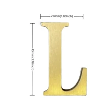 1.77 英寸实心黄铜自粘英文字母金属装饰墙贴，自粘字母和数字，适用于房屋地址牌、门牌号装饰、五金配件 - 金色 - 查看 13