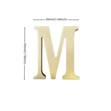 1.77 英寸实心黄铜自粘英文字母金属装饰墙贴，自粘字母和数字，适用于房屋地址牌、门牌号装饰、五金配件 - 金色 - 查看 25