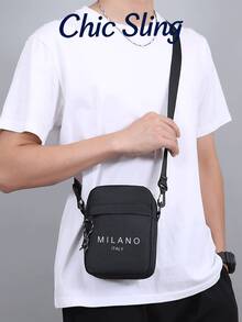 Fashionable Multi-Functional Large Capacity Nylon Shoulder Bag, Suitable For Work, Coin Purse, Phone Pouch, Easter ,City Bag - Black - View 4