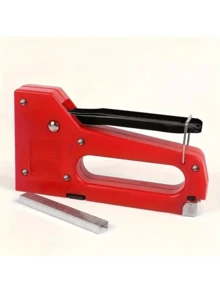 1 Stück manueller Hefter-Set, Holzbearbeitungs-Handnagelgerät mit rotem Griff, geeignet für DIY-Holzbearbeitung, Reparatur von Heim-/Büroschreibtischen und Handwerksarbeiten - Verschiedenfarbig - Übersicht 2