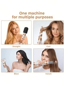 7-In-1 High Speed Hair Dryer, 110,000 RPM, With Straightener And Curler Attachments - View 6