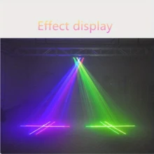 Dj Lights, Party Lights, Disco Lights, 4-Beam Effect, Stage Lighting, Projection Lights, Strobe Lights, RGBY, Sound Activation, Controlled By DMX, Family Gathering, Dancing, Bar, Club, KTV, Karaoke, Holiday, Birthday, Light Show, Atmosphere Lights - EU F Type Plug(220-240V) - View 4