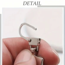 Wellenförmige abnehmbare Metallreißverschlusszipper, Ersatz-Reißverschlussgleiter für Taschen, Schuhe, Kleidung, DIY Nähzubehör - Verschiedenfarbig - Übersicht 9