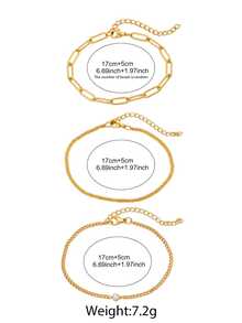 Aomogo 2入組嘻哈時尚不銹鋼粗鏈手鍊，男女通用日常佩戴 - 手鍊 - 查看 8