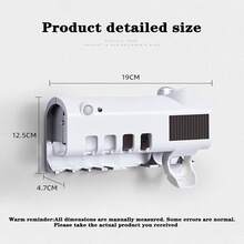 Toothbrush Holder Toothpaste Dispenser Solar Energy Bathroom Toothbrush Storage Box Multi-Function Storage Holder Home Bathroom Decor Back To School - 1 - Xem 6
