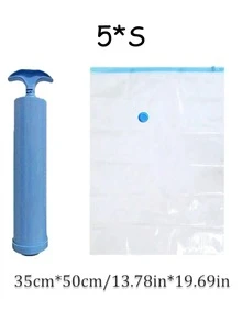 超大真空收纳袋套装,含1个手动气泵 - 节省空间,密封压缩,防尘防潮,适用于衣物和床上用品,是宿舍、衣柜和搬家的理想之选。 - 彩色 - 查看 13