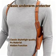 Concealed Tactical Hunting Underarm Holster, Made Of Genuine Leather, Suitable For Various Gun Types, Essential For Holster Enthusiasts And Role-Playing Game Players