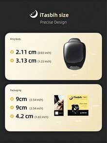 Muslim Prayer Finger Counter Ring, LED Display Prayer Bead Counter, One-Click Precise Counting, High-End Practical Gift For Muslim Friends, Waterproof Wearable - Multicolor - View 6